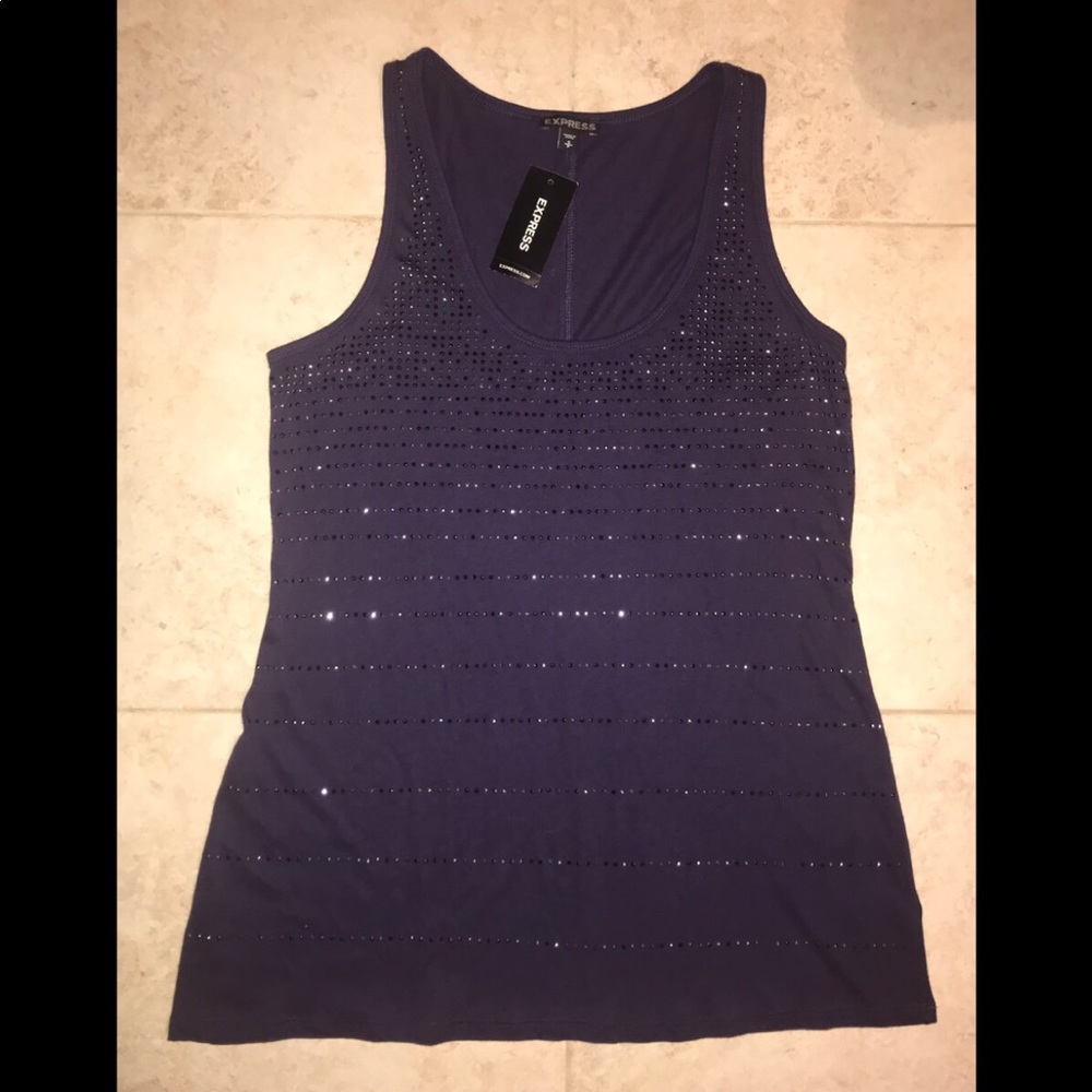 Dark Purple Flowy Express Tank Top (NEW)